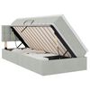 vidaXL Letto con contenitore LED e materasso Grigio Chiaro 90 x 200 cm