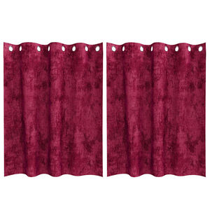 vidaXL Tende in Velluto 2 pz Rosso Vino 140 x 140 cm Velluto