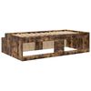 vidaXL Struttura del letto Rovere fumé 100 x 200 cm Legno multistrato
