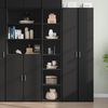 vidaXL Credenza Nera 40x41x185cm in Legno Multistrato