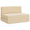 vidaXL Divano Letto Pieghevole Crema 100 x 80 x 60 cm Tessuto