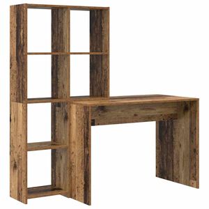 vidaXL Scrivania con lo scaffale Legno vecchio 138,5 x 55 x 143 cm