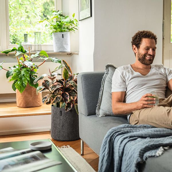 LECHUZA Fioriera TRENDCOVER 32 Cork ALL-IN-ONE Naturale Chiaro