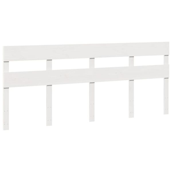 vidaXL Giroletto senza Materasso Bianco 200x200 cm Legno Massello Pino