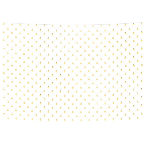 vidaXL Luci di Natale Rete Bianco Caldo 4x4m 544 LED Interni Esterni