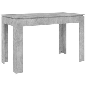 vidaXL Tavolo da Pranzo Grigio Cemento 120x60x76 cm Legno Multistrato