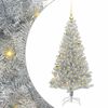 vidaXL Albero di Natale con 150 LED con supporto Argento 150 cm PET