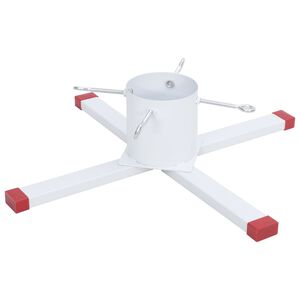 vidaXL Supporto per Albero di Natale Bianco 61x61x15,5 cm