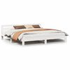 vidaXL Giroletto senza Materasso Bianco 200x200 cm Legno Massello Pino