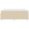 vidaXL Struttura del letto con materasso Crema 160 x 200 cm Tessuto