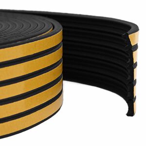 vidaXL Nastro adesivo per finestre Nero 15 x 8 mm 12 m Schiuma EPDM