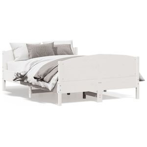 vidaXL Letto senza Materasso Bianco 120x190 cm Legno Massello di Pino