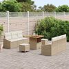 vidaXL Set Divano da Giardino con cuscino 9 pcs Beige e Crema