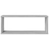 vidaXL Mensole Cubo Muro 4 pz Grigio Sonoma 60x15x23 cm in Multistrato