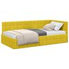 vidaXL Cornice del letto ad angolo Giallo 90 cm x 190 cm Velluto