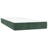 vidaXL Materasso a Molle Insacchettate Rigidit&agrave; Media Verde Scuro 80x210x20 cm in Velluto