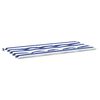 vidaXL Cuscino Panca Giardino Bianco e Blu 100x50x3 cm Tessuto Oxford