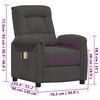 vidaXL Poltrona Massaggiante Elettrica Grigio Scuro Tessuto Microfibra