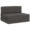 vidaXL Divano Letto Pieghevole Grigio Scuro 100 x 80 x 60 cm Tessuto