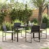 vidaXL Set da Pranzo per Giardino 5 pcs Nero