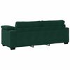 vidaXL Divano a 3 Posti Verde Scuro 220x77x82 cm in Velluto