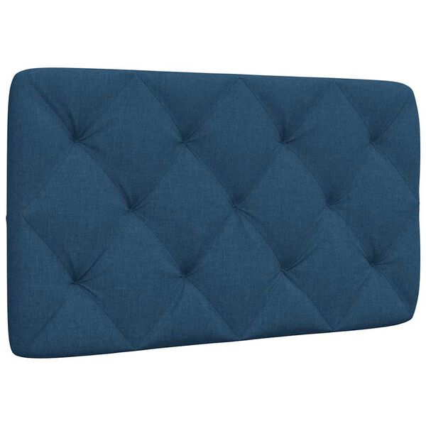 vidaXL Cuscino Testiera Blu 90 cm in Tessuto