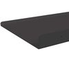 vidaXL Mensola sospesa 4 pcs Nero 60 x 18 x 2,5 cm Acciaio