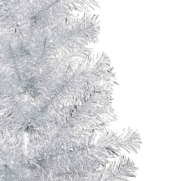 vidaXL Albero di Natale Preilluminato con Palline Argento 150 cm PET