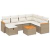 vidaXL Set Divano da Giardino 8 pz con Cuscini Beige in Polyrattan