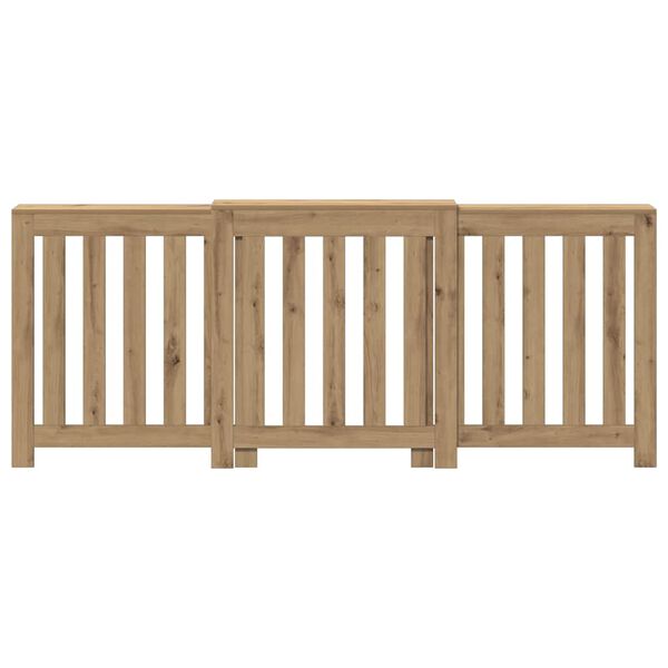 vidaXL Copertura Termosifone Rovere Artigianale 205x21,5x83,5 cm Legno