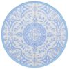 vidaXL Tappeto da Esterno ARAKIL Celeste &Oslash;200 cm in PP