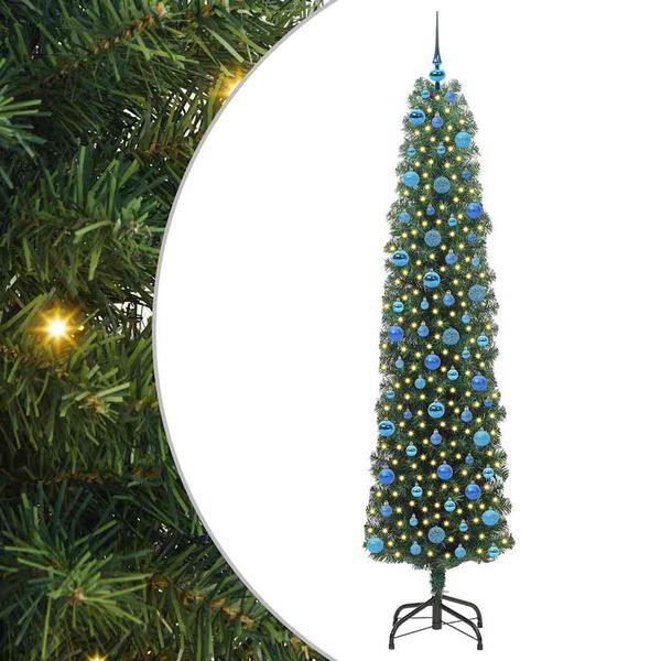 vidaXL Albero di Natale artificiale con 300 LED Verde 240 cm