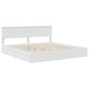 vidaXL Letto con Contenitore Bianco 200 x 200 cm Legno multistrato