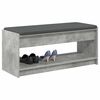 vidaXL Panca per ingresso con cuscino Grigio Cemento 103 x 38 x 45 cm