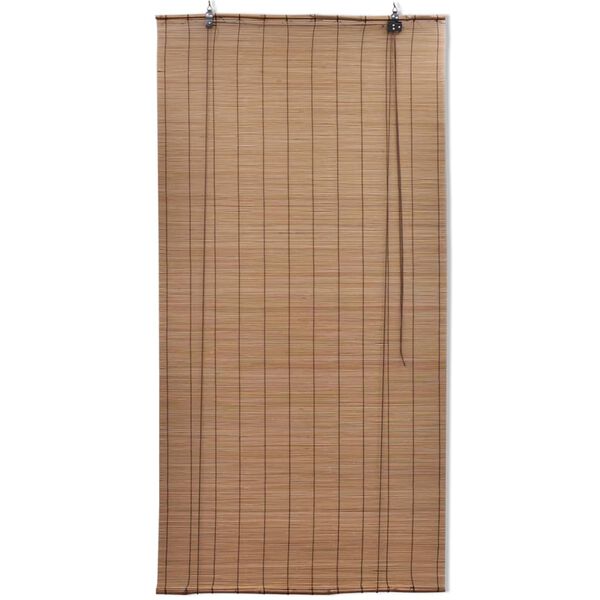 vidaXL Tenda Avvolgibile in Bambù 100x220 cm Marrone