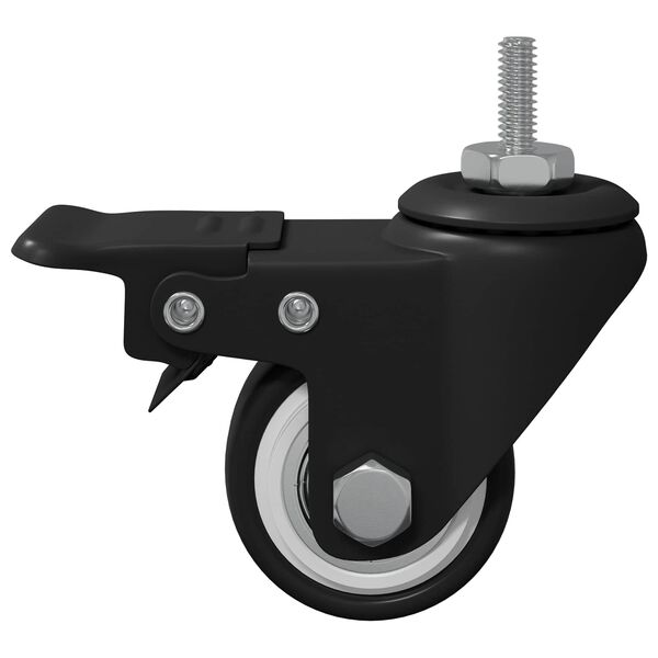 vidaXL Ruote 12 pcs Nero M6 x 37 mm Ferro e nylon