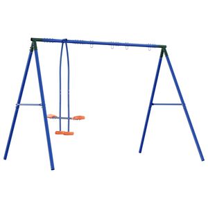 vidaXL Blu, Verde, Arancione Acciaio e PE