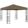 vidaXL Gazebo con Luci a Stringa LED 3x3 m in Tessuto Grigio Talpa