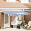vidaXL Tenda Retrattile Blu 350 x 200 cm Tessuto