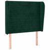 vidaXL Testiera ad Orecchio Verde Scuro 93x23x118/128 cm in Velluto