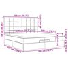vidaXL Struttura Letto Pouf con Materassi 200x200 cm Velluto