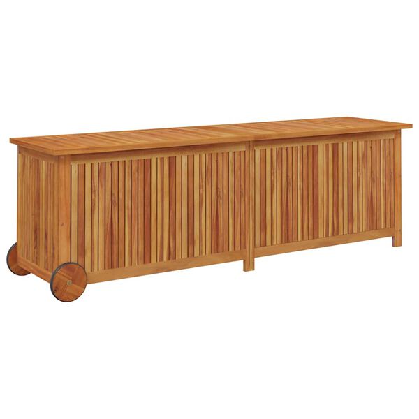 vidaXL Contenitore da Giardino con Ruote 150x50x58cm Massello Acacia