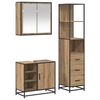 vidaXL Set di mobili per il bagno 3 pz Rovere artigianale