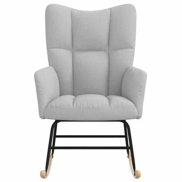 vidaXL Sedia a Dondolo Grigio Nuvola in Tessuto