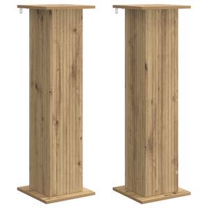 vidaXL Supporto per piante 2 pcs Rovere Artigianale