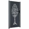 vidaXL Cancello da giardino antracite 100x175 cm in acciaio con design ad albero