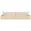 vidaXL Letto con Contenitore con testiera Crema 180 x 200 cm Tessuto