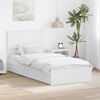 vidaXL Letto con Contenitore Bianco 90 x 200 cm Legno multistrato