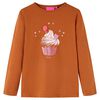 Maglietta da Bambina a Maniche Lunghe Cognac 116