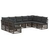 vidaXL Set Divano da Giardino 9 pz Grigio polyrattan